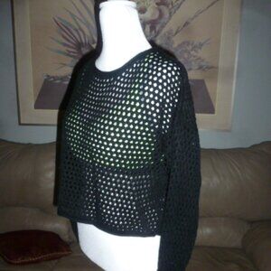 Major Crocheted Sweater – Women’s Size M – Cropped Pullover